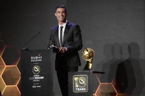 Foto Fabio Ferrari - LaPresse 03 Gennaio 2019 Dubai ( Emirati Arabi ) Globe Soccer Award 2019 - Decima Edizione. Nella foto:Miglior giocatore dell anno, Cristiano Ronaldo photo Fabio Ferrari LaPresse January 03, 2019 Dubai (Unated Arab Emirate) Sport Globe Soccer Award 2016 - 10th Edition. In the pic: Cristiano Ronaldo, Best player of the year  Copyright: xFabioxFerrari LaPresse LaPresse x