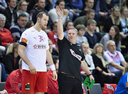 Danmarks cheftraener Nikolaj Jacobsen i Bygma Cup herrehaandboldkampen mellem Danmark og Ungarn i Ceres Arena i Aarhus, torsdag 3. januar 2019.. , Aarhus Jylland Denmark Copyright: HenningxBagger HenningxBaggerx COP102 spdk20190103-205622-L