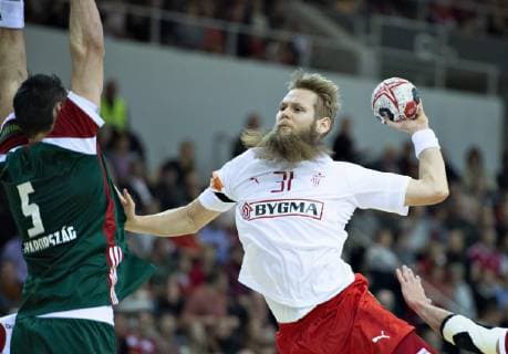 Danmarks Nikolaj OEris Nielsen i Bygma Cup herrehaandboldkampen mellem Danmark og Ungarn i Ceres Arena i Aarhus, torsdag 3. januar 2019.. , Aarhus Jylland Denmark Copyright: HenningxBagger HenningxBaggerx COP102 spdk20190103-210327-L
