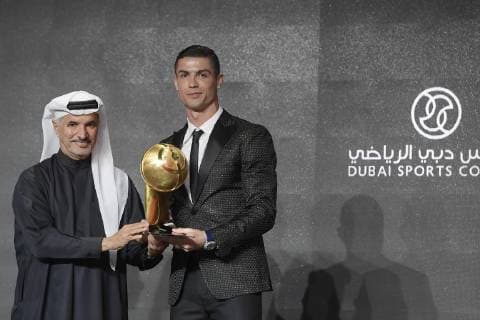 Foto Fabio Ferrari - LaPresse 03 Gennaio 2019 Dubai ( Emirati Arabi ) Globe Soccer Award 2019 - Decima Edizione. Nella foto: Cristiano Ronaldo photo Fabio Ferrari LaPresse January 03, 2019 Dubai (Unated Arab Emirate) Sport Globe Soccer Award 2016 - 10th Edition. In the pic: Cristiano Roanaldo  Copyright: xFabioxFerrari LaPresse LaPresse x