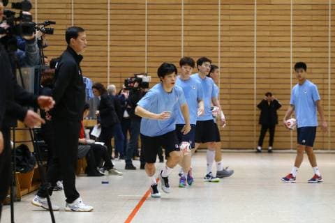 Handball, Herren, Saison 2018 19, Weltmeisterschaft 2019 in Deutschland und Dänemark, öffentliches Training Korea, 04.01.19, Copyright: xMichaelxHundtx xMatthiasxKochx