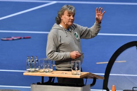 GER, Internationaler DTB Tenniskongress 2019 04.01.2018, Estrel Congress Center, Berlin, GER, Internationaler DTB Tenniskongress 2019 im Bild Andreas Poppe referiert zum Thema Tennis in der Schule