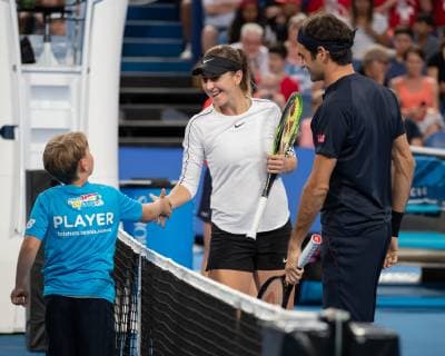 Belinda Bencic und Roger Federer, Mixed Doubles Copyright: xJuergenxHasenkopfx