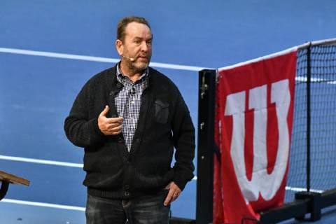 GER, Internationaler DTB Tenniskongress 2019 05.01.2018, Estrel Congress Center, Berlin, GER, Internationaler DTB Tenniskongress 2019 im Bild Guenter Bresnik doziert ueber Grundsaetze, die fuer jeden Tennisspieler wichtig sind
