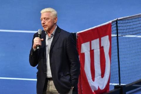 GER, Internationaler DTB Tenniskongress 2019 05.01.2018, Estrel Congress Center, Berlin, GER, Internationaler DTB Tenniskongress 2019 im Bild Boris Becker erklaert seine Aufgabe im DTB
