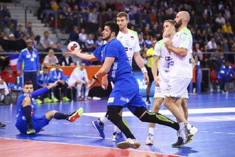 Nicolas Tournat ( France) HANDBALL : France vs Slovenie - Match amical - 05 01 2019 GwendolineLeGoff Panoramic 