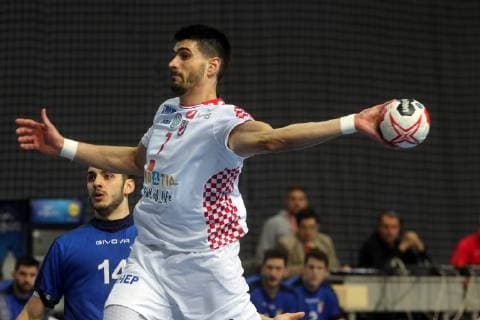 HEP Croatia Cup, Croatia - Italy 05.01.2019., Porec, Croatia - Intarnational handball tournament HEP Croatia Cup, Croatia - Italy. Luka Stepancic  GoranxKovacic PIXSELL