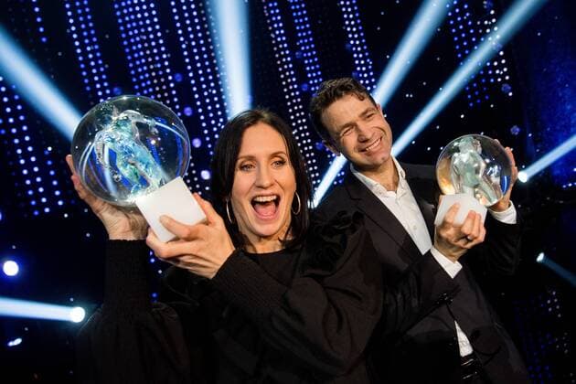 Sport Themen der Woche KW01 Sport Bilder des Tages 190105 Marit Bj¿rgen and Ole Einar Bj¿rndalen on the stage after the Idrettsgalla 2019 on January 5, 2019 in Stavanger. Photo: Jon Olav Nesvold BILDBYRN kod JE 160389 *** 190105 Marit Björgen and Ole Einar Björndalen on the stage after the Idrettsgalla 2019 on January 5 2019 in Stavanger Photo Jon Olav Nesvold BILDBYR N code JE 160389, detectedSourceLanguage  Copyright: JONxOLAVxNESVOLD BB190105JE089