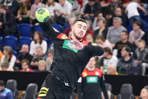 Deutschland vs Argentinien, Handball, Laenderspiel, 06.01.19 Aufwaermen Deutschland, Jannik Kohlbacher (Deutschland, 48)