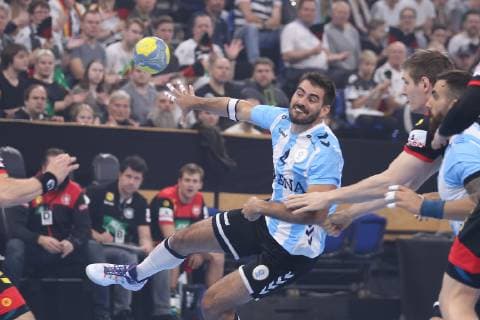 Deutschland vs Argentinien, Handball, Laenderspiel, 06.01.19 Sebastian Simonet (Argentinien, 04)