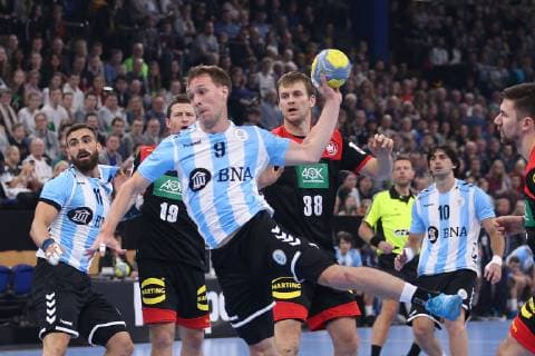 Deutschland vs Argentinien, Handball, Laenderspiel, 06.01.19 Santiago Baronetto (Argentinien, 09)