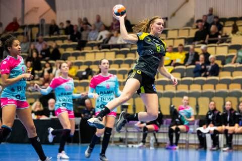190106 Sävehofs Johanna Forsberg under en handbollsmatch i EHF Cup mellan Sävehof och TusSies Metzingen den 6 januari 2019 i Partille. Copyright: MICHAELxERICHSEN BB190106ZV023
