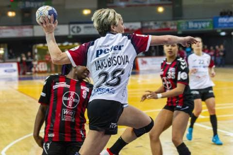 Handball-Bundesliga TSV Bayer 04 Leverkusen vs. Thueringer HC 17:24 Impressionen vom Handball-Bundesliga TSV Bayer 04 Leverkusen vs. Thueringer HC 17:24 am 6. 1. 2018 in Leverkusen, Ostermann-Arena, Deutschland
