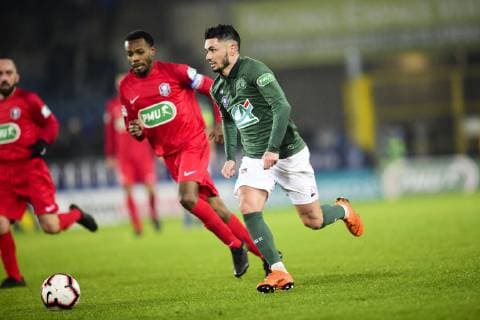 CABELLA Remy (St Etienne) FOOTBALL : Olympique de Strasbourg vs St Etienne - 1 32e de finale Coupe de France - 06 01 2019 JBAutissier Panoramic 