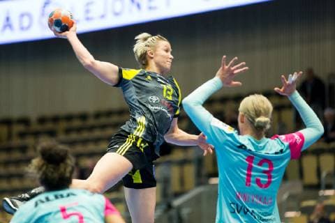 190106 Sävehofs Elin Hallagard under en handbollsmatch i EHF Cup mellan Sävehof och TusSies Metzingen den 6 januari 2019 i Partille. Copyright: MICHAELxERICHSEN BB190106ZI012