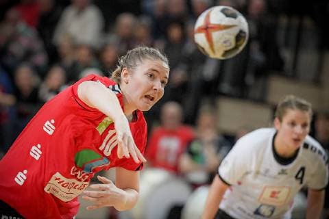 Nadine Smit (SV Union Halle) beim Torwurf im Spiel SV Union Halle-Neustadt (Wildcats) vs. Neckarsulmer Union Handball 1.Bundesliga - Saison 2018 2019 Copyright: xVIADATAx xHolgerxJohnx Halle Saale Sachsen-Anhalt Deutschland