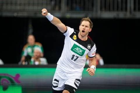 Handball Hannover 04.01.2019 testspiel Vorbereitungsspiel Deutschland (GER) - Tschechien (CZE) Steffen Weinhold (Deutschland, No.17) Jubel
