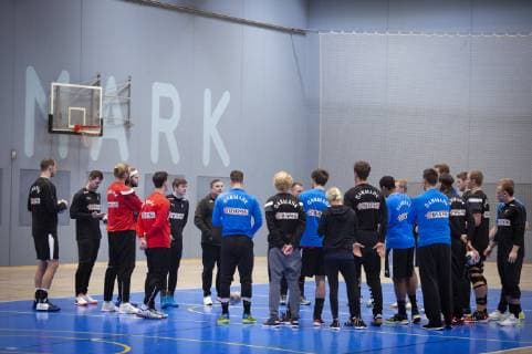 Handball WM, Training Nationalteam Dänemark Landstraener Nikolaj Jacobsen og holdet under traeningen i Broendby tirsdag den 8 januar 2019.. , Copenhagen Denmark Copyright: Scanpix LiselottexSabroex COP102 spdk20190108-124634-L