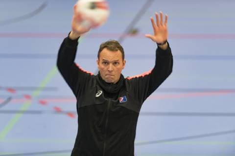 Handball WM Maenner, Training Nationalmannschaft Japan, Elite Schule des Sports, Knorrstr. 151, Muenchen. Trainer: Sigurdson. 08.01.2019 Â