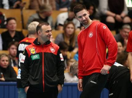 Bob Hanning, Fabian Wiede öffentliches Training im Vorfeld der Weltmeisterschaft WM in Deutschland und Dänemark Handball DHB Nationalmannschaft Herren Saison 2018 2019 08.01.2019 GER BRDeutschland