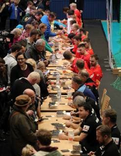 Autogrammstunde nach dem Training öffentliches Training im Vorfeld der Weltmeisterschaft WM in Deutschland und Dänemark Handball DHB Nationalmannschaft Herren Saison 2018 2019 08.01.2019 GER BRDeutschland