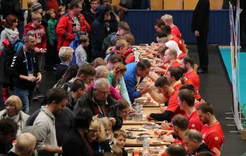 Autogrammstunde nach dem Training öffentliches Training im Vorfeld der Weltmeisterschaft WM in Deutschland und Dänemark Handball DHB Nationalmannschaft Herren Saison 2018 2019 08.01.2019 GER BRDeutschland