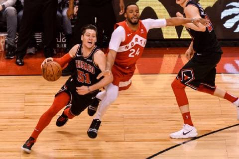 December 30, 2018 - Toronto, Ontario, Canada - Ryan Arcidiacono 51 of the Chicago Bulls runs away during the Toronto Raptors vs Chicago Bulls NBA Basketball Herren USA regular season game at Scotiabank Arena on December 30, 2018 in Toronto, Canada (Toronto Raptors won 95-89) Chicago Bulls v Toronto Raptors  - ZUMAn230 20181230_zaa_n230_477 Copyright: xAnatoliyxCherkasovx
