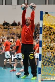 Handball, Herren, Saison 2018 19, Weltmeisterschaft 2019 in Deutschland und Dänemark, öffentliches Training der deutschen Nationalmannschaft, TW Silvio Heinevetter (Nr. 12, Deutschland), 08.01.19, Copyright: xMatthiasxKochx