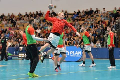 Handball, Herren, Saison 2018 19, Weltmeisterschaft 2019 in Deutschland und Dänemark, öffentliches Training der deutschen Nationalmannschaft, Steffen Fäth (Nr. 23, Deutschland), Patrick Wiencek (Nr. 7, Deutschland), 08.01.19, Copyright: xMatthiasxKochx