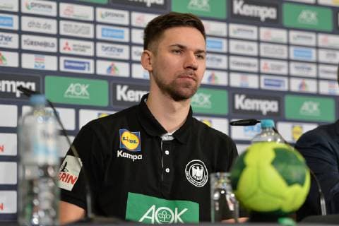 Handball, Herren, Weltmeisterschaft 2019 in Deutschland und Dänemark, DHB-Pressekonferenz, Fabian Wiede (Nr. 10, Deutschland), 09.01.19, Copyright: xMichaelxHundtx xMatthiasxKochx