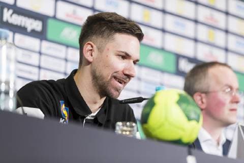 Nationalspieler Fabian Wiede. Medientermin der Deutschen Nationalmannschaft, Handball, IHF Handball Weltmeisterschaft, 09.01.19 Berlin Berlin Germany AOK Bundeszentrale Copyright: xAgentur54Gradx xFelixxKoenigx