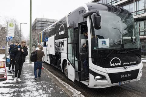 Handball WM GER DEN 19, Ankunft der islaendischen Handball-Nationalmannschaft, Hilton Park-Hotel, Muenchen. 09.01.2019 Â