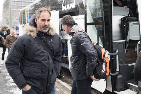 Handball WM GER DEN 19, Ankunft der islaendischen Handball-Nationalmannschaft, Hilton Park-Hotel, Muenchen. 09.01.2019 Â