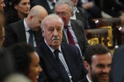 Vicente Del Bosque Sus Majestades los Reyes Felipe y Letizia en la entraga de los Premios Al Deporte Madrid 10-01-2019 Spanish King Felipe VI and Queen Letizia with Emeritus King Juan Carlos I and Queen Sofia de Grecia with Sports Minister Jose Guirao during the Sports National Awards in Madrid on Thuersday , 10 January 2019  xx xx