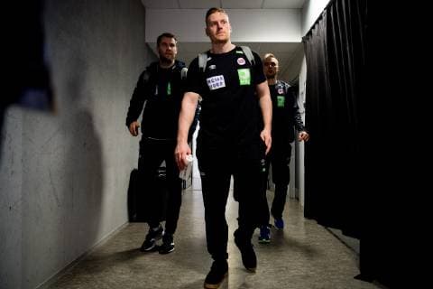 190110 Henrik Jakobsen of Norway with a scar in his forehead during a media event on January 10, 2019 in Herning. Photo: Jon Olav Nesvold BILDBYRN kod JE 160391 Copyright: JONxOLAVxNESVOLD BB190110JE021