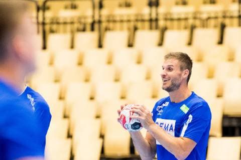 190110 Bjarte Myrhol of Norway during a training session on January 10, 2019 in Herning. Photo: Jon Olav Nesvold BILDBYRN kod JE 160390 Copyright: JONxOLAVxNESVOLD BB190110JE048