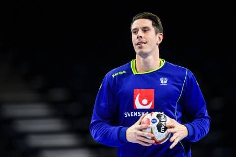 190110 Kim Andersson of Sweden during a press meeting and practice during the IHF World Handball Championship on January 10, 2019 in Copenhagen. Photo: Ludvig Thunman BILDBYRN kod LT 35572 Copyright: LUDVIGxTHUNMAN BB190110LT004