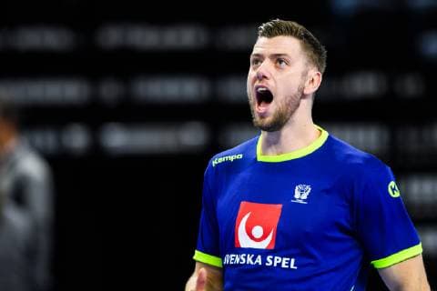 190110 Niclas Ekberg of Sweden during a press meeting and practice during the IHF World Handball Championship on January 10, 2019 in Copenhagen. Photo: Ludvig Thunman BILDBYRN kod LT 35572 Copyright: LUDVIGxTHUNMAN BB190110LT014
