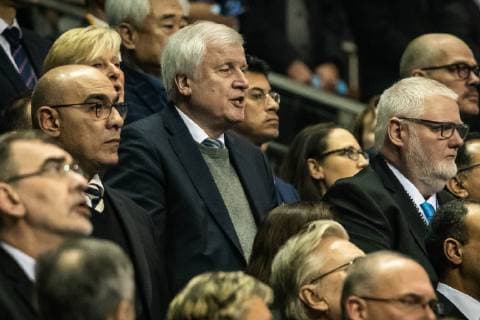Deutschland vs Korea, Handball Weltmeisterschaft 2019, 10.01.2019 Bundesinnenminister Horst Seehofer (CSU) beim Spiel zwischen Deutschland und Korea bei der Handball Weltmeisterschaft in Berlin am 10.01.2019, , Berlin BER Germany Mercedes-Benz-Arena