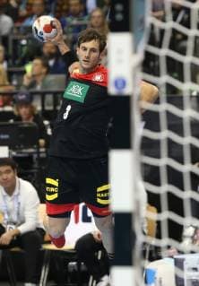 Uwe Gensheimer (Deutschland) beim Eroeffnungsspiel Korea gegen Deutschland der Handball- WM 2019 der Maenner am 10.01.2019 in der Mercedes-Benz Arena in Berlin Handball - WM 2019 - Gruppe A - Korea vs Deutschland