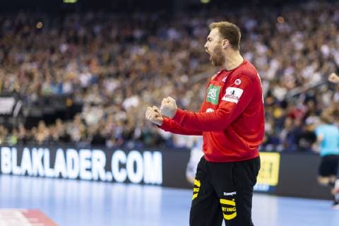 Torhueter Andreas Wolff (Nr. 33, Deutschland) freut sich nach einer Parade. Korea vs. Deutschland, Vorrunde, Handball, IHF Handball Weltmeisterschaft, 10.01.19 Berlin Berlin Germany Mercedes-Benz-Arena Copyright: xAgentur54Gradx xFelixxKoenigx