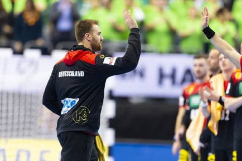 Torhueter Andreas Wolff (Nr. 33, Deutschland) wird zum Player of the Match (PotM) gewaehlt. Korea vs. Deutschland, Vorrunde, Handball, IHF Handball Weltmeisterschaft, 10.01.19 Berlin Berlin Germany Mercedes-Benz-Arena Copyright: xAgentur54Gradx xFelixxKoenigx