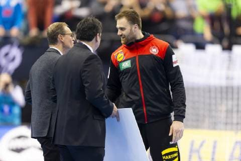 Torhueter Andreas Wolff (Nr. 33, Deutschland) wird zum Player of the Match (PotM) gewaehlt. Korea vs. Deutschland, Vorrunde, Handball, IHF Handball Weltmeisterschaft, 10.01.19 Berlin Berlin Germany Mercedes-Benz-Arena Copyright: xAgentur54Gradx xFelixxKoenigx