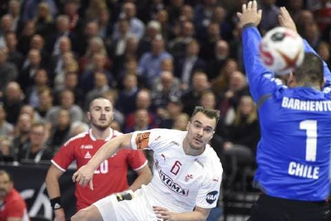 Denmark vs. Chile. World Cup Group C Handball match at Royal Arena in Copenhagen, Denmark, Thursday january 10th. 2019. , Copenhagen Danmark Denmark Copyright: LiselottexSabroex COP101 spdk20190110-202724-L