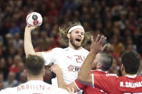 Sport Bilder des Tages Mikkel Hansen. Denmark vs. Chile. World Cup Group C Handball match at Royal Arena in Copenhagen, Denmark, Thursday january 10th. 2019. , Copenhagen Danmark Denmark Copyright: LiselottexSabroex COP101 spdk20190110-203446-L