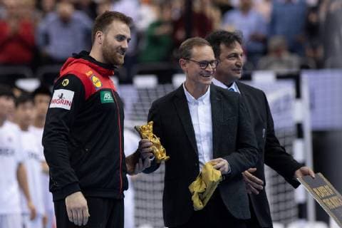 Handball-WM Korea - Deutschland am 10.01.2019 in der Mercedes-Benz Arena in Berlin Man of the Match für Andreas WOLFF ( Deutschland )