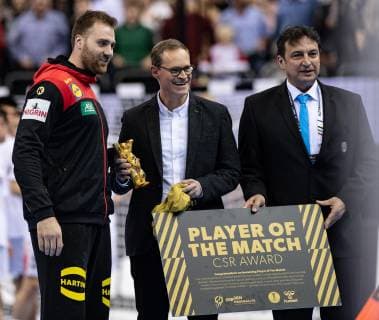 Handball-WM Korea - Deutschland am 10.01.2019 in der Mercedes-Benz Arena in Berlin Man of the Match für Andreas WOLFF ( Deutschland )