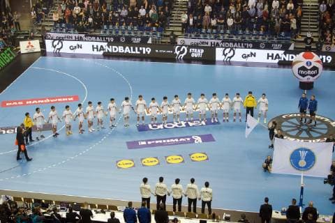 Handball Berlin 10.01.2019 Weltmeisterschaft 2019 Weltmeisterschaften der Männer Gruppe A Deutschland (GER) - Korea (KOR) Team Korea
