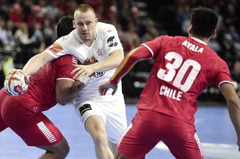 Men s IHF Handball World Championship WM Weltmeisterschaft Group C match between Denmark and Chile in Copenhagen, Denmark, on Thursday, Jan. 10, 2019. , Copenhagen Denmark Copyright: MadsxClausxRasmussenx COP101 spdk20190110-213012-L