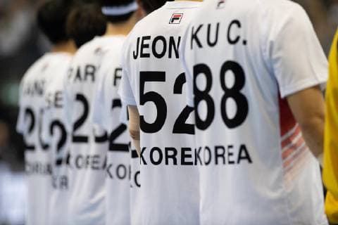 Handball-WM Korea - Deutschland am 10.01.2019 in der Mercedes-Benz Arena in Berlin Koreanische Spieler